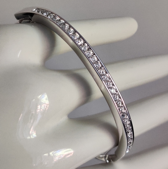 Swarovski Swan Mark Hinged Clamp Bracelet - Picture 11 of 16